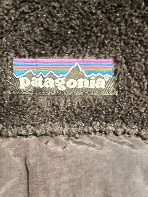 Womens M Patagonia Re-Tool Full Zip Fleece Jacket-Black High Pile Fuzzy Zippered thumbnail 6