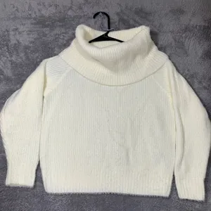 H&M Women's White Turtleneck Sweater Size Small‎ Cozy Knit Polyamide Acrylic thumbnail 1