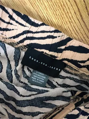 Tan and Black Zebra Print Midi Skirt thumbnail 4