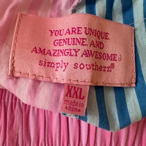Simply southern Serena Boxer shorts pink and blue pinstripe size XXL thumbnail 3