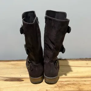Ruff Hewn Maya Dark Brown Faux Suede‎ Moto Boots Size 8 A37 thumbnail 8