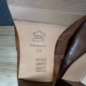 Rive Gauche Firenze Brown Leather Buckle Ankle Boots Made in Italy Size 39 thumbnail 7