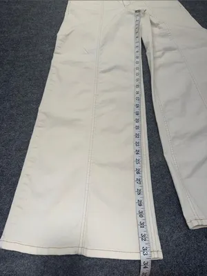 Anthropologie Maeve By Delaney Clean-Seamed High-Rise Wide-Leg Jeans size 31T thumbnail 6