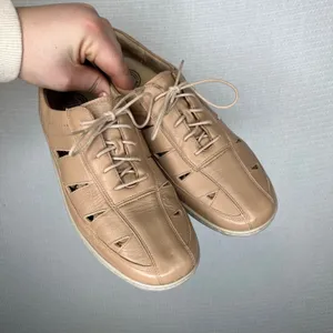Waldlaufer Henni 496003 Taupe Nubuck Leather Lace Up Walking‎ Shoes Women 6 Wide thumbnail 2