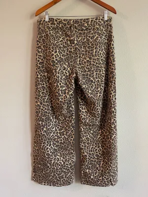 AE Animal Print Low-Rise Ultra Wide-Leg Pant Size 8R thumbnail 8