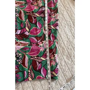 100% Linen Cynthia Rowley Palazzo Pant MED 30x28 Tropical Floral‎ Flowy Loose thumbnail 11
