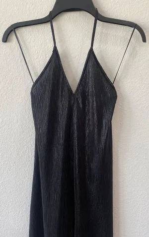 ZARA Basic Collection mesh black jumpsuit size S thumbnail 2