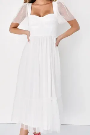 Lulu's White Tulle Dress thumbnail 1