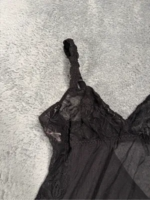 Victoria’s Secret Black Lace Slip Nightdress y2K medium thumbnail 2