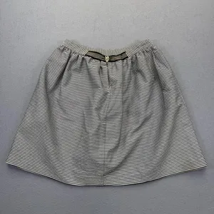Alice + Olivia Black White Striped‎ A-Line Mini Skirt Size 6 Exposed Zipper thumbnail 8