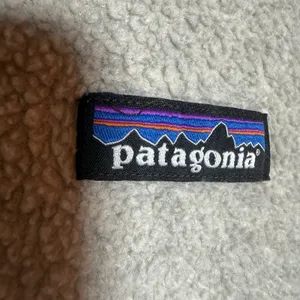 Patagonia Hoodie Womens Large Navy Beige Shearling Hoody Pile Fleece Full Zip thumbnail 3