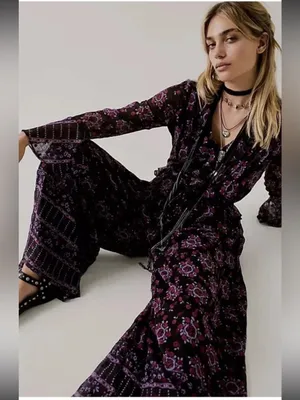 Free people x Anna sui cassiel printed jumpsuit thumbnail 2