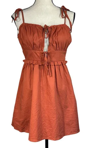 Forever 21 Medium A-Line Dress Sleeveless Lined Adjustable Straps Empire Waist thumbnail 1