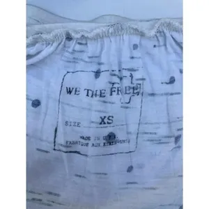 We The Free Polka Dot Ruffle Tube Top‎ White Size XS​​ thumbnail 2