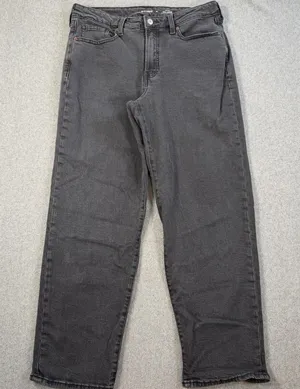 Old Navy Women's Size 12 High Rise O.G. Loose Fit Black Denim Jeans thumbnail 1