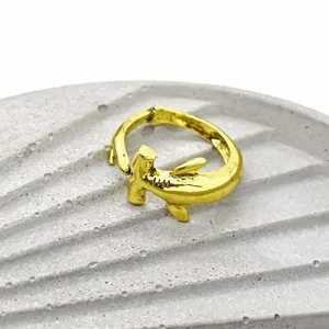 Gold Hammerhead Shark Ring thumbnail 2