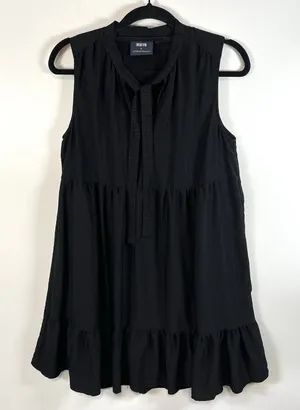 Anthropologie x Maeve Shira Tiered Tunic‎ Dress Women's Size Small Black Casual thumbnail 1