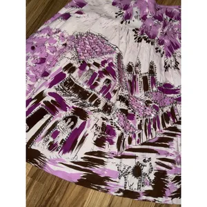 Bisou‎ Bisou Women's Sz 4 A Line Boho Cotton Skirt Sequins Pink White Purple thumbnail 3