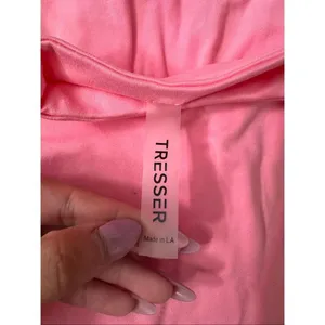 Tresser Dress Womens Small Pink Mock Neck Sleeveless Bodycon Mini Made in LA thumbnail 5