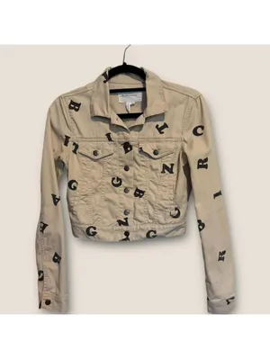 BCBGeneration Women's XS Beige Crop Jacket thumbnail 2