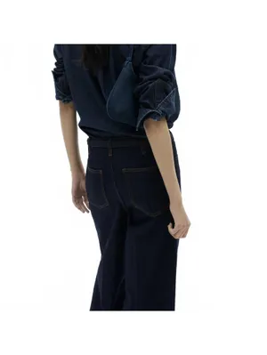 Mango Rinse-Wash Wide Leg Jeans with Belt NWT Mara Open Blue Size 4 thumbnail 8