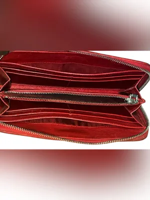 Miu Miu Matelassé Leather Wallet Red Quilted Zip Logo Hardware SOLD AS IS thumbnail 10