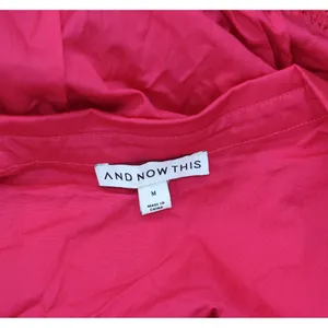NWT And Now This Womens Cutout Fit & Flare Puff Sleeve Dress Pomegranate Red M thumbnail 6