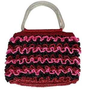 Vintage‎ Plastic Red Pink & Black Purse thumbnail 1