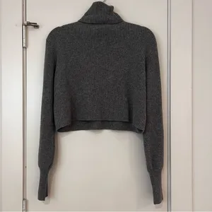Reformation Luisa Grey Turtleneck Cashmere Sweater thumbnail 3