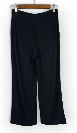 ALC Womens 2 Black Wide Leg Dress Trouser Pants Modern Minimalist thumbnail 1