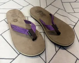 Naot Thong Sandals Size 41 Purple Woven Strap Suede Footbed Flip Flops‎ thumbnail 1