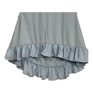 Maeve Anthropologie Babydoll Top Baby Blue Ruffle Sleeveless Chic Tank Shirt sma thumbnail 4