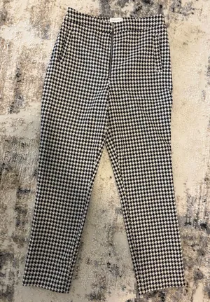 Topshop Houndstooth Skinny Pants - Black & White thumbnail 1