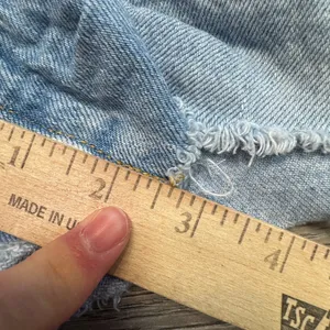 Levi's Premium Ribcage Shorts Light Wash High Rise Denim‎ Cut Off Blue Womens 24 thumbnail 12