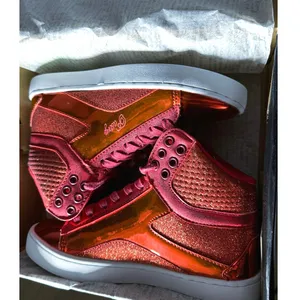•NWT• Pastry Pop Tart Glitter High Top Sneakers Red Dance Shoes • 5W/ 3UK thumbnail 2
