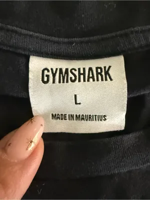 Gymshark Black/White Fraction Crop Top. Size Large thumbnail 4