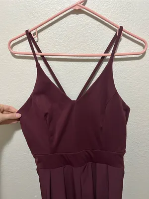 Halara Breezeful Backless Wide Leg Jumpsuit Amaranth Purple Red Large thumbnail 7