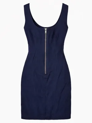 UK French Connection Navy & Silver Sequin Sleeveless Party Dress Size: 2‎ thumbnail 2