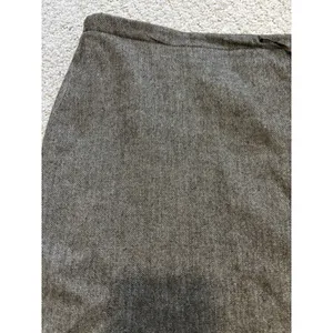 Banana Republic Drawstring Wool‎ Blend Skirt 12 Brown Herringbone Midi Pencil thumbnail 5