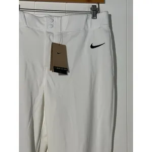 Nike Womens Softball Pants Large White Tight Fit NWT Snap Front Dri-FIT thumbnail 5