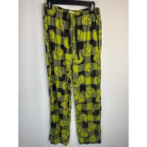 Dr. Seuss The Grinch Plaid Christmas 2‎ piece Pajama Set Women's Medium NWT thumbnail 9