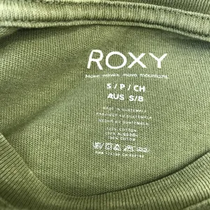Roxy Women's Surfs Up Short Sleeve T-Shirt in Oil Green size S NWT thumbnail 6