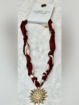 Altar’d State Golden Bloom Scarf Pendant Necklace thumbnail 5