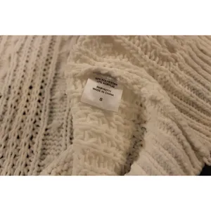 Hooked Up NWT Small White Cable Knit Open Front Cardigan Soft Cozy Layering thumbnail 5