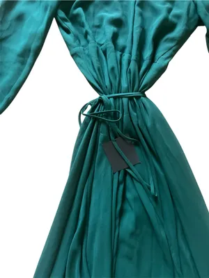 Lulus My Whole Heart Emerald Green Long Sleeve Wrap Dress | XLarge NWT thumbnail 5