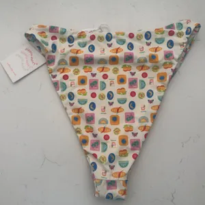 Dippin Daisys Cece Top/Besties Bottom M Bikini Set Tropical Passport Print NWT thumbnail 8