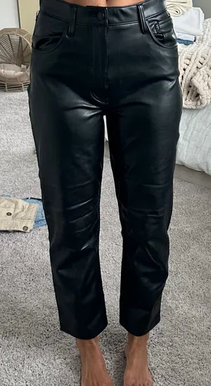 Leather Abercrombie Ankle Straight Ultra High-Rise Curve Love Pants thumbnail 1