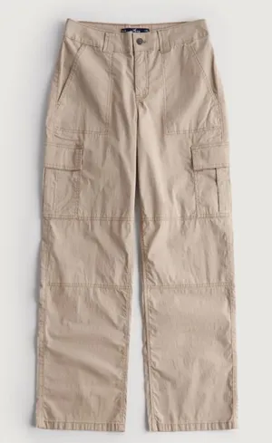 Hollister Khaki Tan Low Rise Baggy Cargo Pants Size 24 thumbnail 1