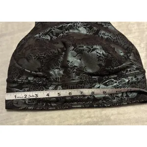Lululemon Wunder Train Longline Bra Logo Flourish Black Iridescent Foil Sz 6 B/C thumbnail 5