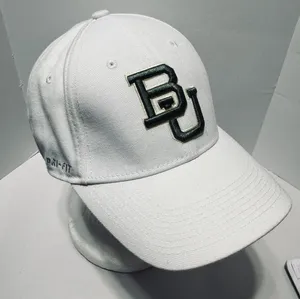 Nike Baylor Bears Fitted Baseball‎ Cap Hat White Green BU Logo Legacy 91 thumbnail 1
